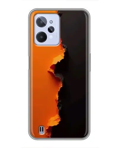 Чехол для Realme C31 с картинкой «Оранжевый разлом» Чехол для Realme C31 с картинкой «Оранжевый разлом»