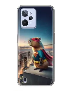 Чехол для Realme C31 с картинкой «Капи-мен супергерой» Чехол для Realme C31 с картинкой «Капи-мен супергерой»