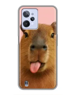 Чехол для Realme C31 с картинкой «Капибара с языком» Чехол для Realme C31 с картинкой «Капибара с языком»