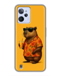 Чехол для Realme C31 с картинкой «Капибара на отдыхе» Чехол для Realme C31 с картинкой «Капибара на отдыхе»