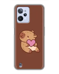 Чехол для Realme C31 с картинкой «Капибара с сердцем» Чехол для Realme C31 с картинкой «Капибара с сердцем»