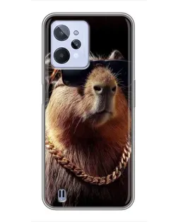 Чехол для Realme C31 с картинкой «Капибара золотая цепь» Чехол для Realme C31 с картинкой «Капибара золотая цепь»