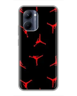 Чохол для Realme C33 з картинкою «Jordan Red Pattern»