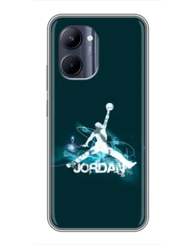Чохол для Realme C33 з картинкою «Jordan Blue Fire» Чохол для Realme C33 з картинкою «Jordan Blue Fire»