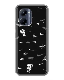 Чохол для Realme C33 з картинкою «Nike Black Pattern»