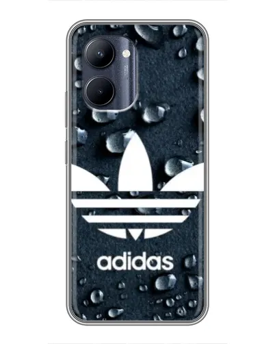 Чехол для Realme C33 с картинкой «Adidas Trefoil Blue»