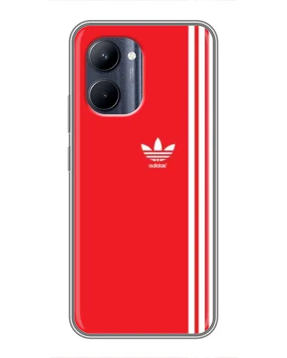 Чехол для Realme C33 с картинкой «Красный минимализм Adidas»