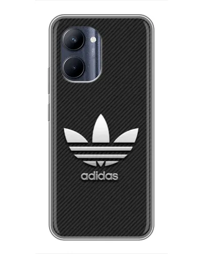 Чехол для Realme C33 с картинкой «Adidas Карбоновая текстура»