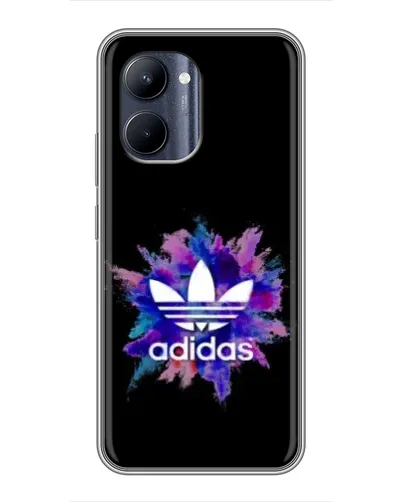 Чехол для Realme C33 с картинкой «Взрыв красок Adidas»