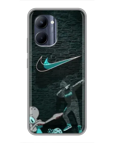 Чехол для Realme C33 с картинкой «Спортивный арт Nike»