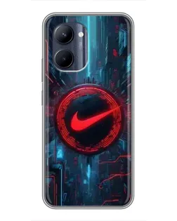 Чехол для Realme C33 с картинкой «Техногенный стиль Nike» Чехол для Realme C33 с картинкой «Техногенный стиль Nike»