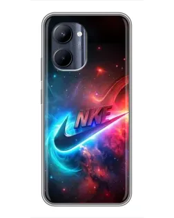 Чехол для Realme C33 с картинкой «Огненный логотип Nike» Чехол для Realme C33 с картинкой «Огненный логотип Nike»