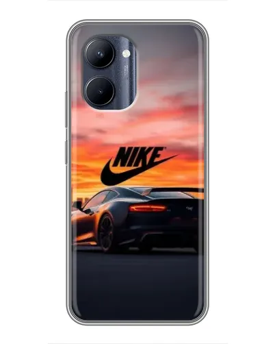 Чехол для Realme C33 с картинкой «Nike и суперкар»