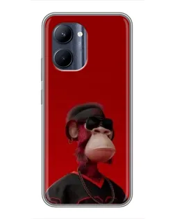 Чохол для Realme C33 з картинкою «Bored Ape в червоному»
