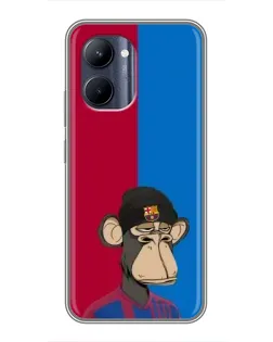 Чохол для Realme C33 з картинкою «Bored Ape — фанат Барси»