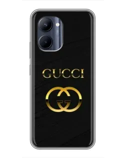 Чохол для Realme C33 з картинкою «Золотий логотип Gucci»