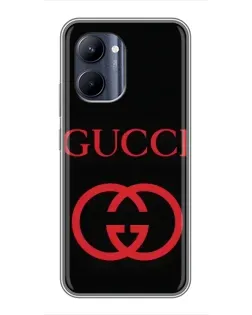 Чохол для Realme C33 з картинкою «Gucci — червоний логотип»