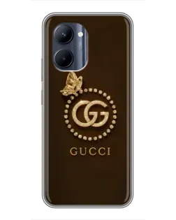Чохол для Realme C33 з картинкою «Gucci — золотий метелик»