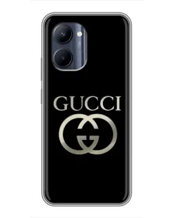 Чохол для Realme C33 з картинкою «Gucci — золото на чорному»