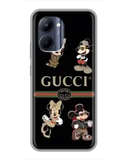 Чохол для Realme C33 з картинкою «Gucci — герої Disney та монограма»