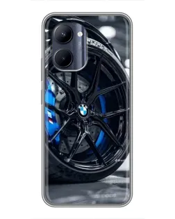 Чохол для Realme C33 з картинкою «Колесо BMW зблизька»