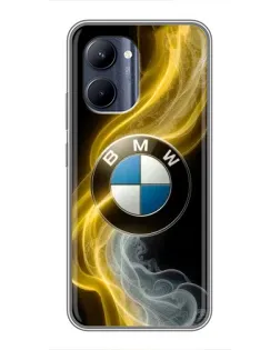Чохол для Realme C33 з картинкою «Золотистий дим BMW»