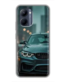 Чохол для Realme C33 з картинкою «BMW у вогнях міста»