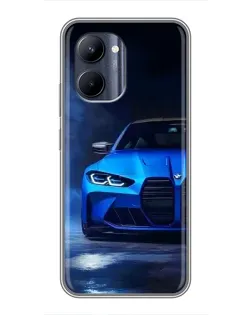 Чохол для Realme C33 з картинкою «Блакитна BMW M4»