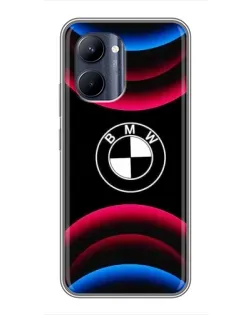 Чохол для Realme C33 з картинкою «Логотип BMW та неонові дуги»