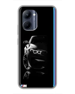 Чохол для Realme C33 з картинкою «Силует BMW в темряві»