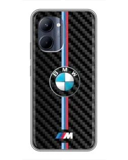 Чохол для Realme C33 з картинкою «Емблема BMW та карбон»