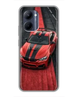 Чохол для Realme C33 з картинкою «BMW на червоній доріжці»