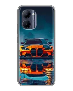 Чохол для Realme C33 з картинкою «BMW — золота емблема»