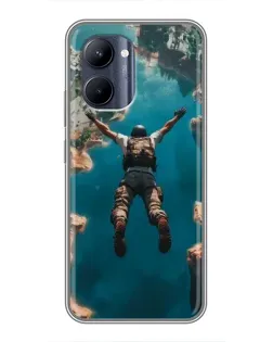 Чохол для Realme C33 з картинкою «PUBG — вільне падіння»