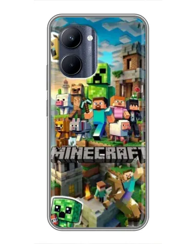 Чохол для Realme C33 з картинкою «Замок Minecraft»