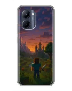 Чохол для Realme C33 з картинкою «Стів біля вежі» Чохол для Realme C33 з картинкою «Стів біля вежі»