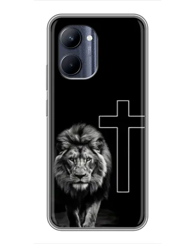 Чохол для Realme C33 з картинкою «Лев та Хрест»