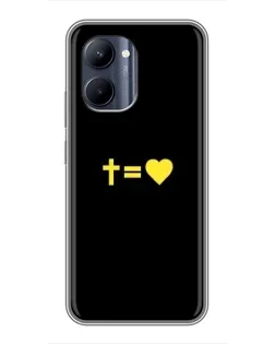 Чохол для Realme C33 з картинкою «Серце та Хрест»
