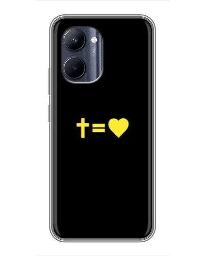 Чохол для Realme C33 з картинкою «Серце та Хрест»