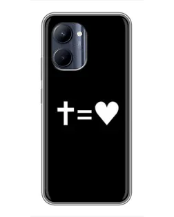 Чохол для Realme C33 з картинкою «Хрест та Серце»
