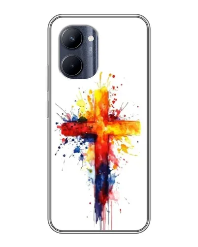 Чохол для Realme C33 з картинкою «Акварельний хрест»