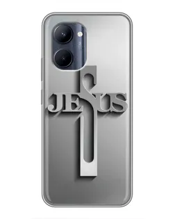 Чехол для Realme C33 с картинкой «Металлический крест Jesus» Чехол для Realme C33 с картинкой «Металлический крест Jesus»