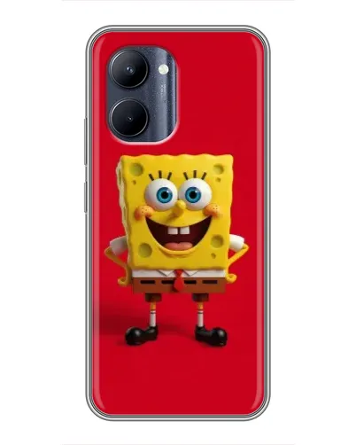 Чохол для Realme C33 з картинкою «Спанч Боб на червоному» Чохол для Realme C33 з картинкою «Спанч Боб на червоному»