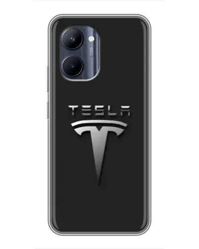 Чохол для Realme C33 з картинкою «Сталевий логотип Tesla» Чохол для Realme C33 з картинкою «Сталевий логотип Tesla»