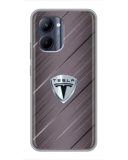 Чохол для Realme C33 з картинкою «Металева текстура Tesla»