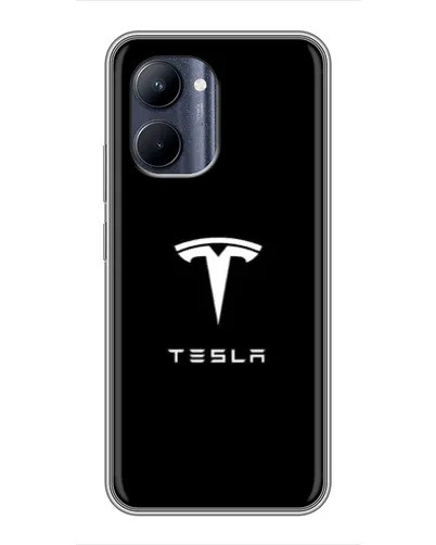 Чохол для Realme C33 з картинкою «Tesla White Logo» Чохол для Realme C33 з картинкою «Tesla White Logo»