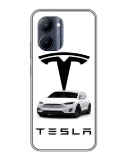 Чохол для Realme C33 з картинкою «Tesla White Style»