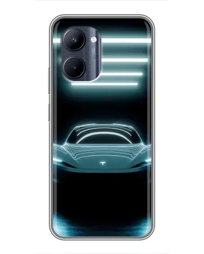 Чохол для Realme C33 з картинкою «Tesla в неоні» Чохол для Realme C33 з картинкою «Tesla в неоні»