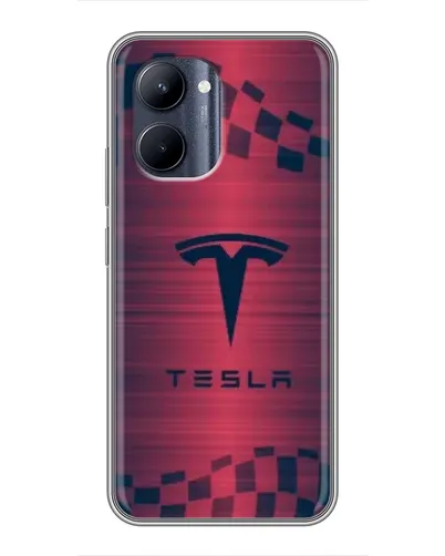 Чохол для Realme C33 з картинкою «Тесла червоний карбон» Чохол для Realme C33 з картинкою «Тесла червоний карбон»