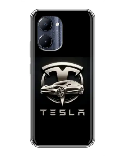 Чохол для Realme C33 з картинкою «Tesla — срібне авто» Чохол для Realme C33 з картинкою «Tesla — срібне авто»